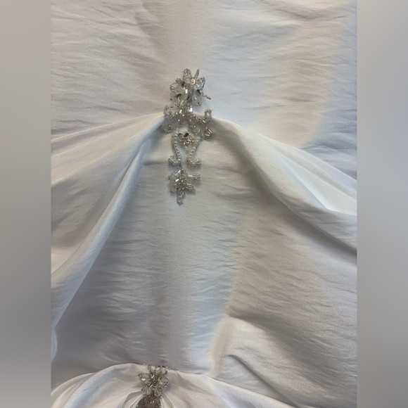 Imperial Elegant Strapless beaded Wedding Dress GORGEOUS!size 12-see pics EUC - Picture 14 of 17